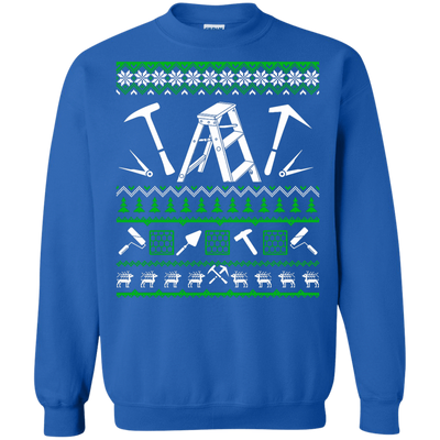 Roofer Christmas Sweater-T-Shirt & Hoodie-Crewneck Sweatshirt-Royal