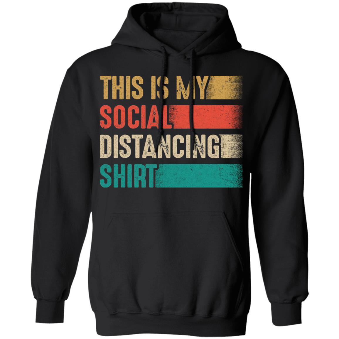 This Is My Social Distancing Vintage-T-Shirt & Hoodie-Pullover Hoodie-Black