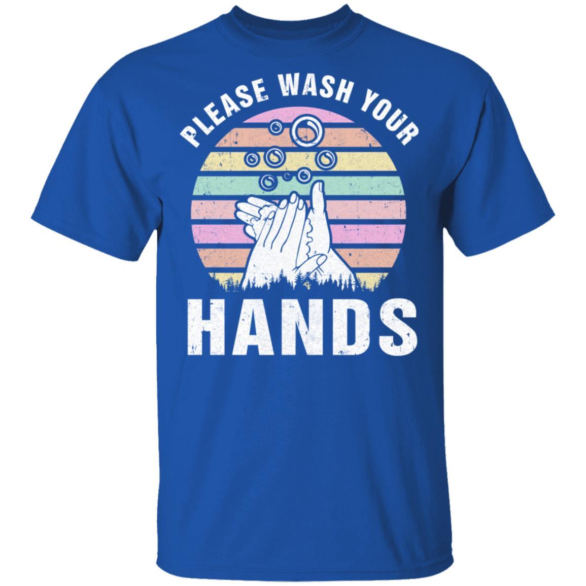 Please Keep Calm And Wash Your Hands-T-Shirt & Hoodie-Classic T-Shirt-Royal