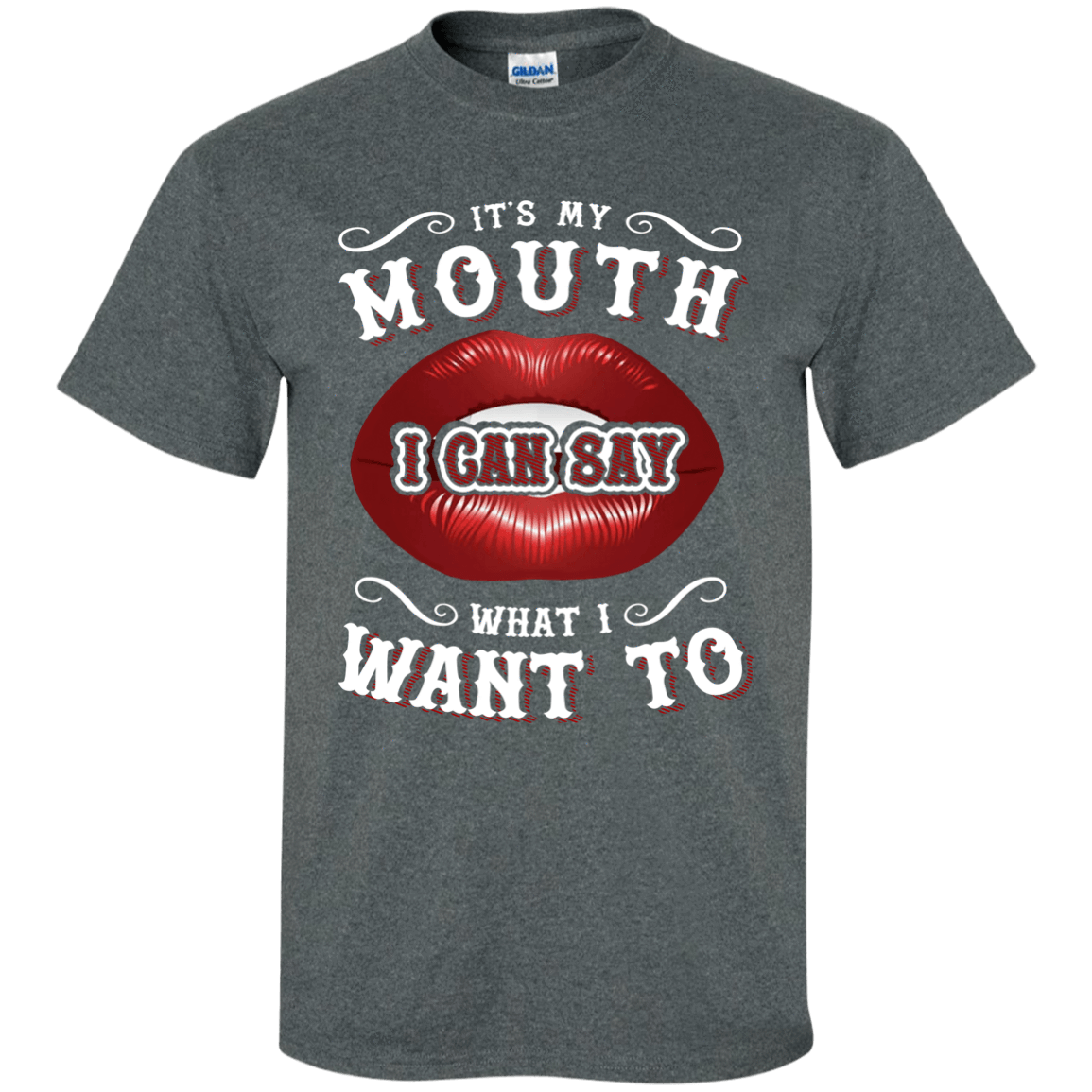 It's My Mouth-T-Shirt & Hoodie-Classic T-Shirt-Dark Heather