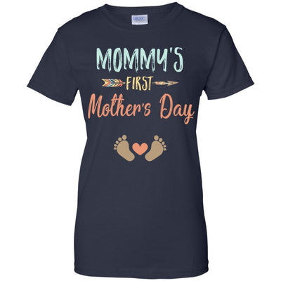 Funny Mommy's First Mother's Day Gift-T-Shirt & Tank Top-Women's T-Shirt-Navy