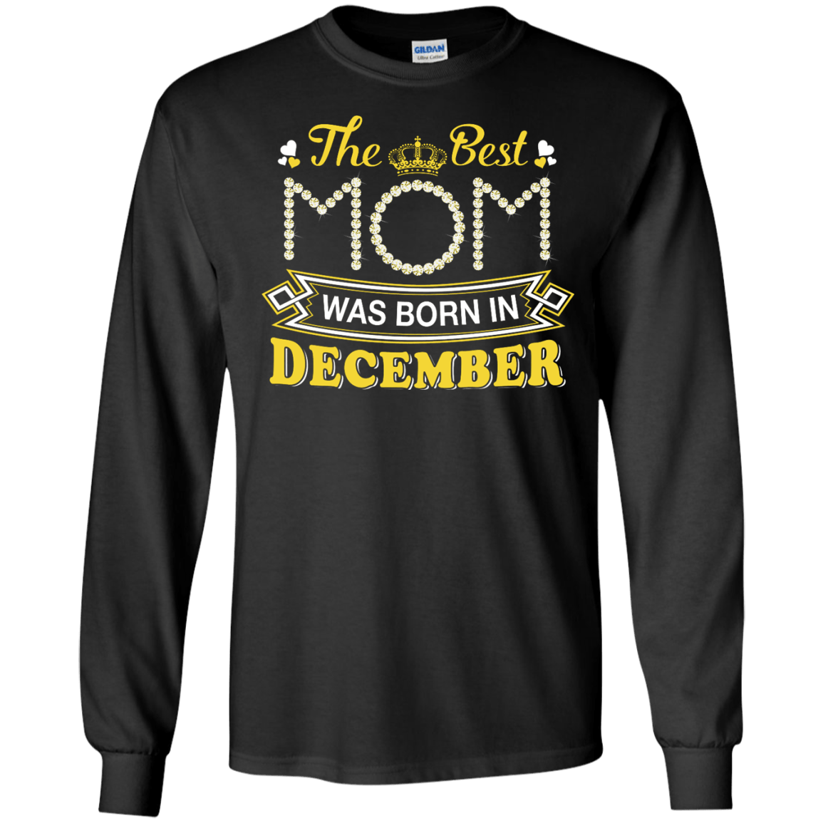 The Best Mom Was Born In December-T-Shirt & Hoodie-Long Sleeve T-Shirt-Black