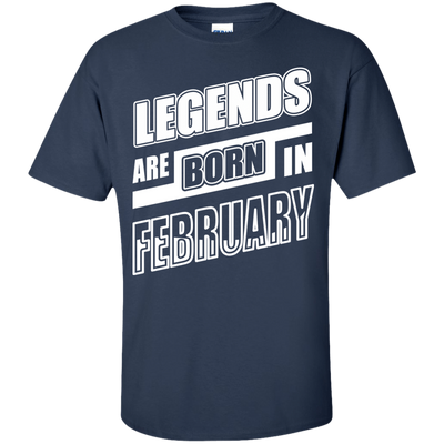 Legends are born in FEBRUARY-T-Shirt & Hoodie-Classic T-Shirt-Navy