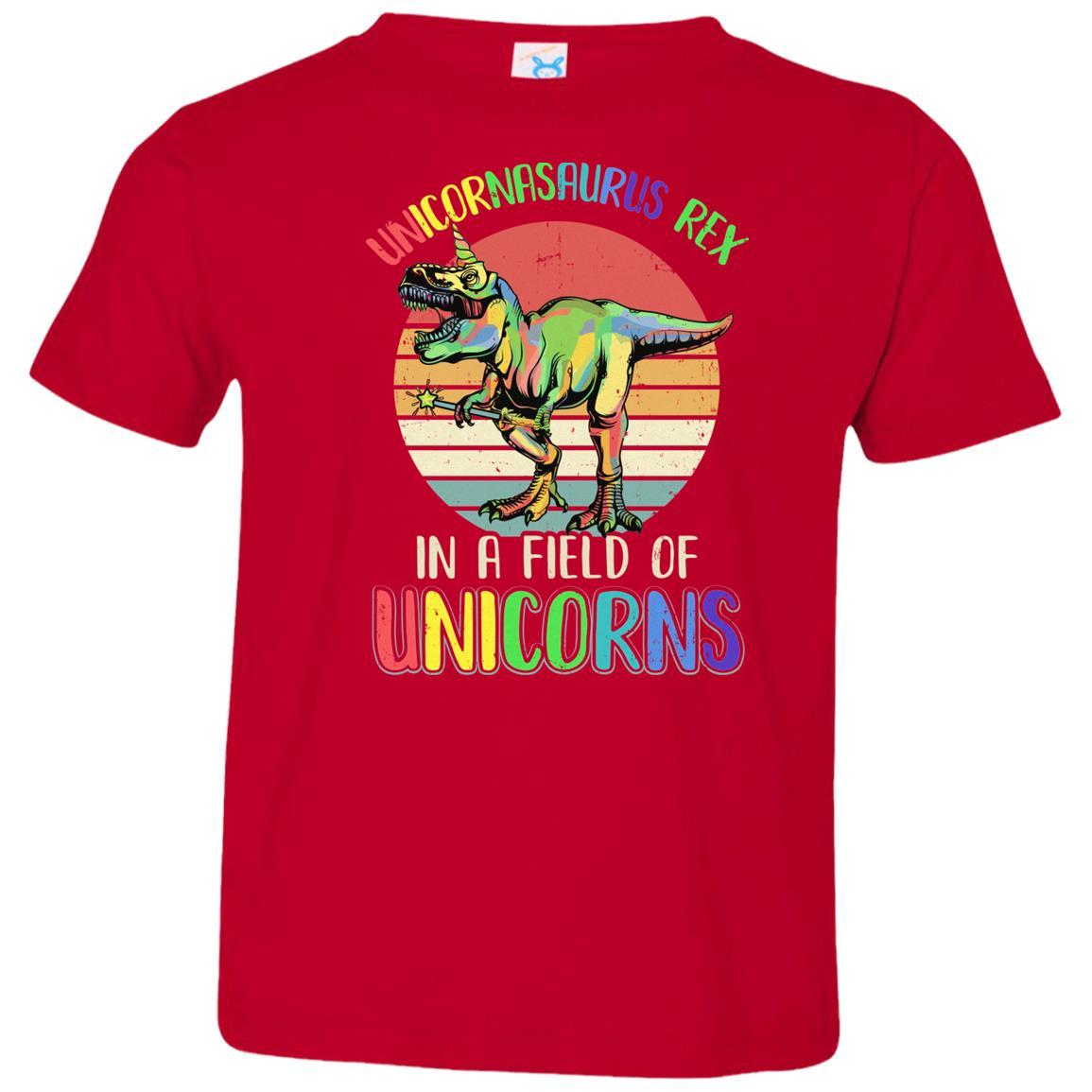 Be A Unicornasaurus Rex In A Field Of Unicorns Youth-Youth Shirt-Toddler T-Shirt-Red