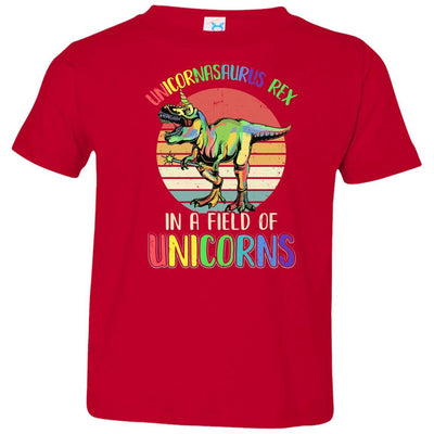 Be A Unicornasaurus Rex In A Field Of Unicorns Youth-Youth Shirt-Toddler T-Shirt-Red