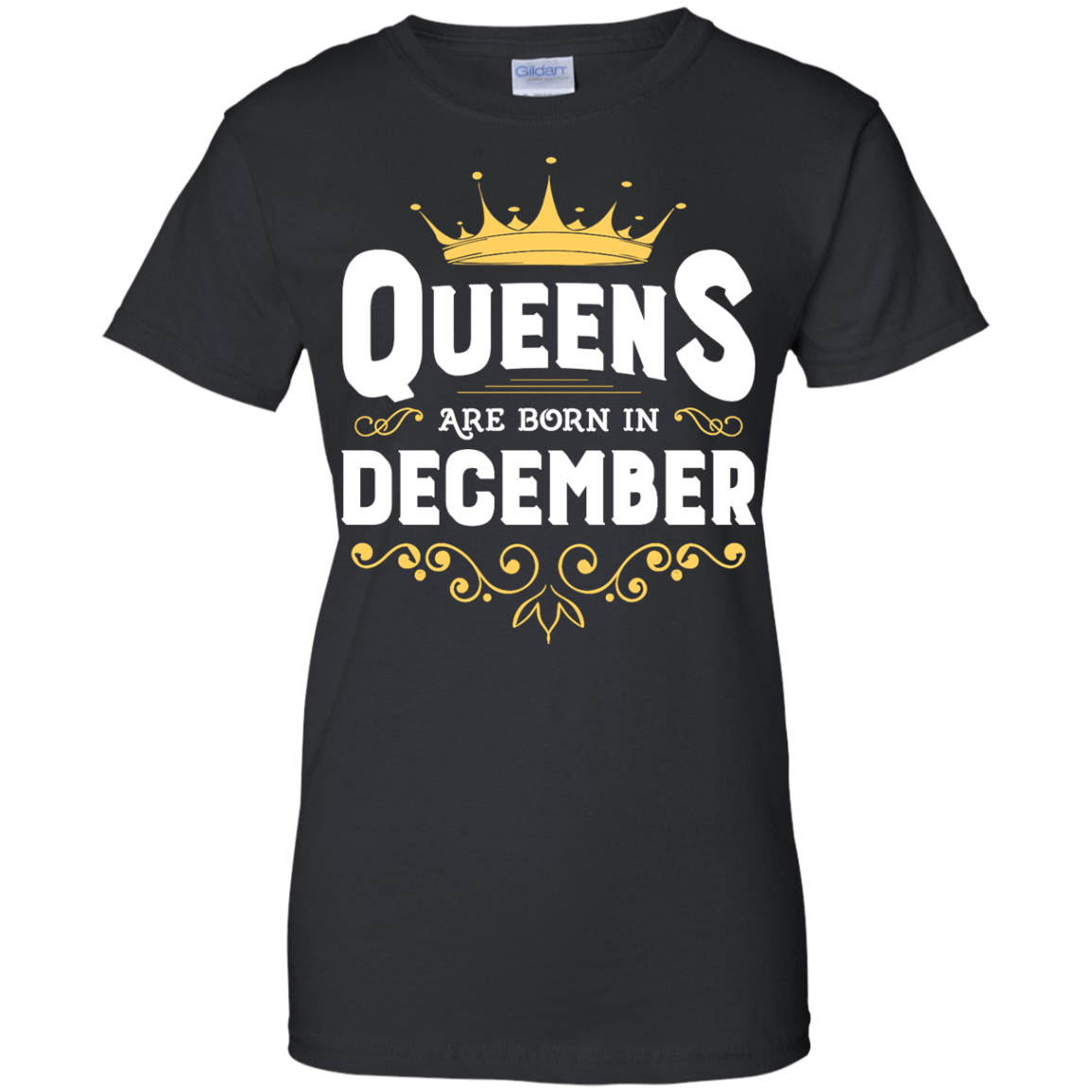Queens Are Born In December-T-Shirt & Hoodie-Women's T-Shirt-Black