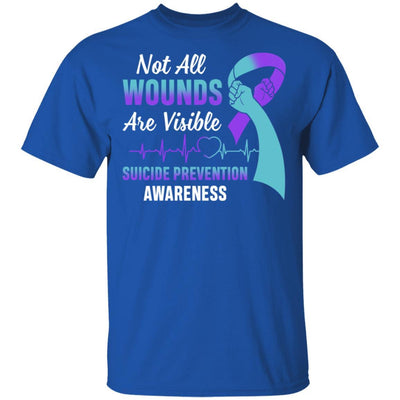 Suicide Prevention Awareness Not All Wounds Are Visible-T-Shirt & Hoodie-Classic T-Shirt-Royal