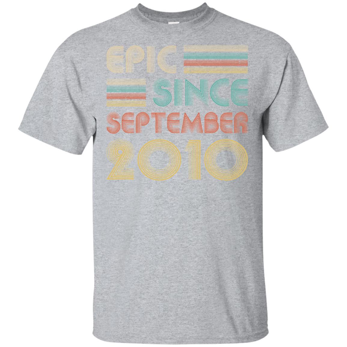 Epic Since September 2010 11th Birthday Gift 11 Yrs Old-T-Shirt & Hoodie-Classic T-Shirt-Sport Grey