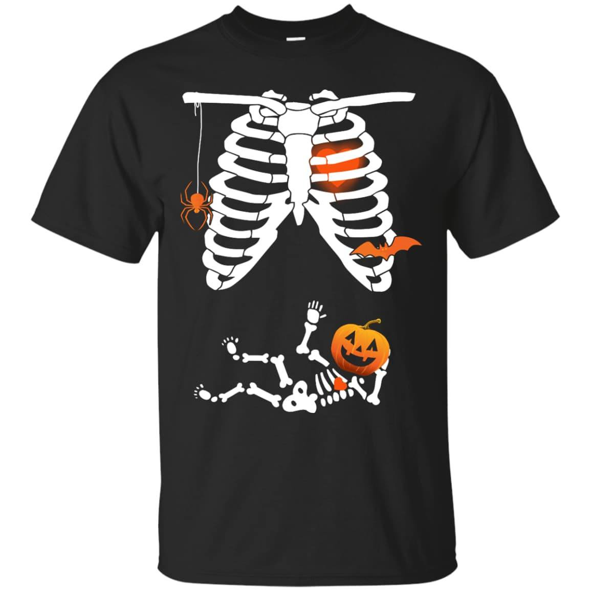Halloween Baby Skeleton Maternity-T-Shirt & Hoodie-Classic T-Shirt-Black