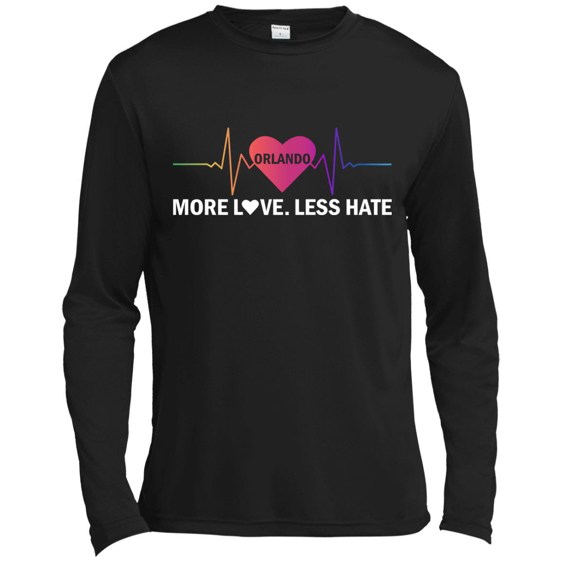 More Love Less Hate - Orlando-T-Shirt & Hoodie-Long Sleeve T-Shirt-Black