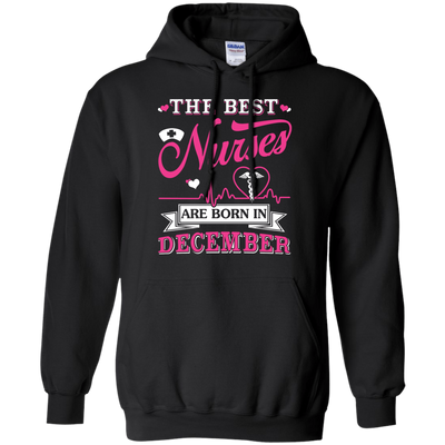 The Best Nurses Are Born In December-T-Shirt & Hoodie-Pullover Hoodie-Black