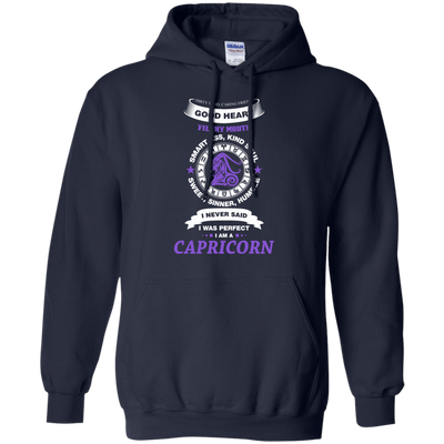 I Never Said I Was Perfect I Am A CAPRICORN-T-Shirt & Hoodie-Pullover Hoodie-Navy