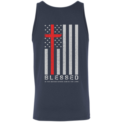 One Nation Under God Blessed-T-Shirt & Hoodie-Unisex Tank-Navy