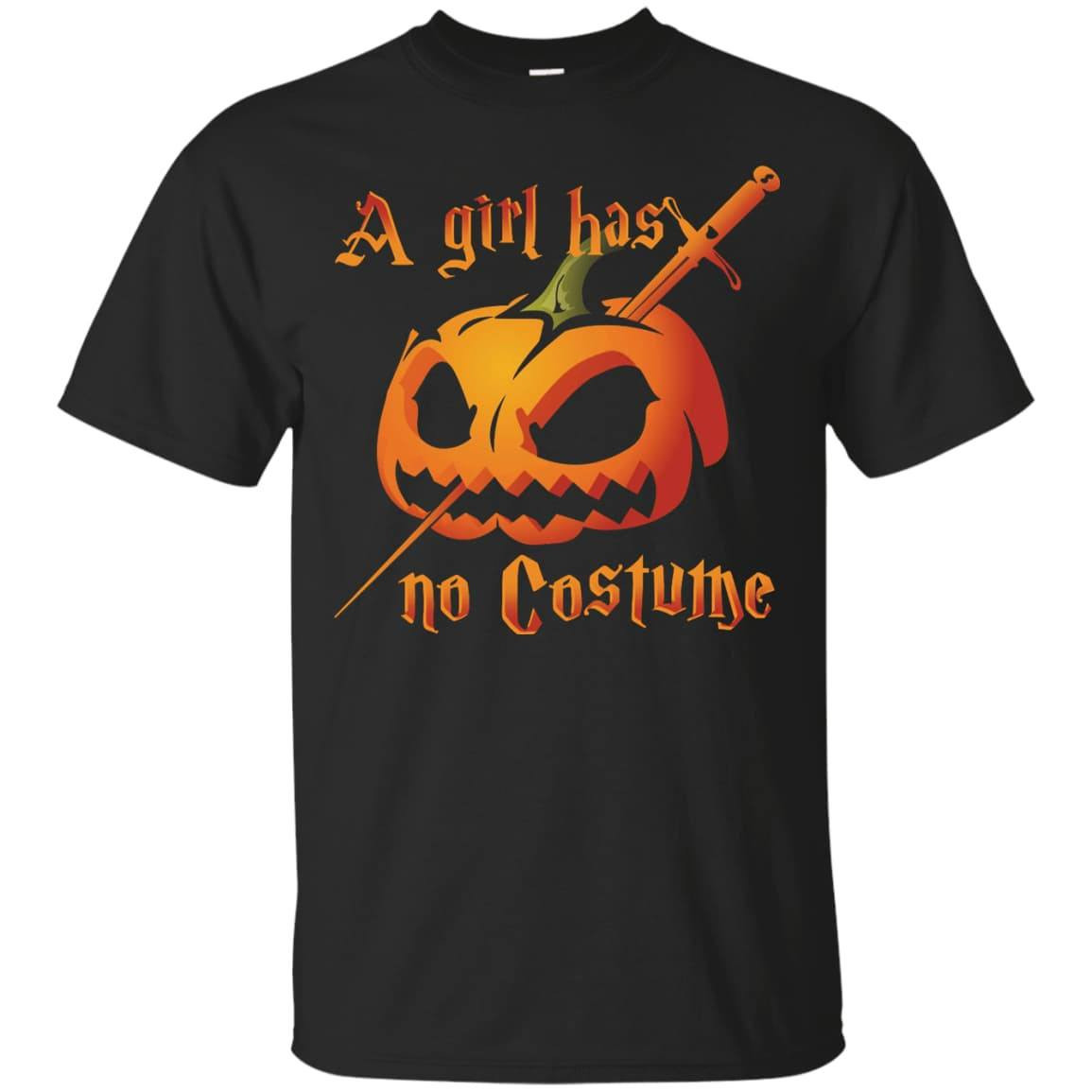 A Girl Has No Costume Halloween-T-Shirt & Hoodie-Classic T-Shirt-Black