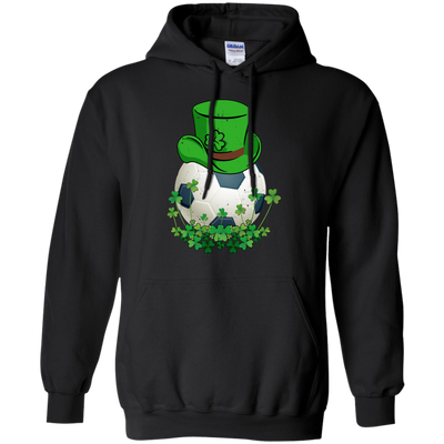 Shamrock Soccer Leprechaun St Patricks Day-T-Shirt & Hoodie-Pullover Hoodie-Black