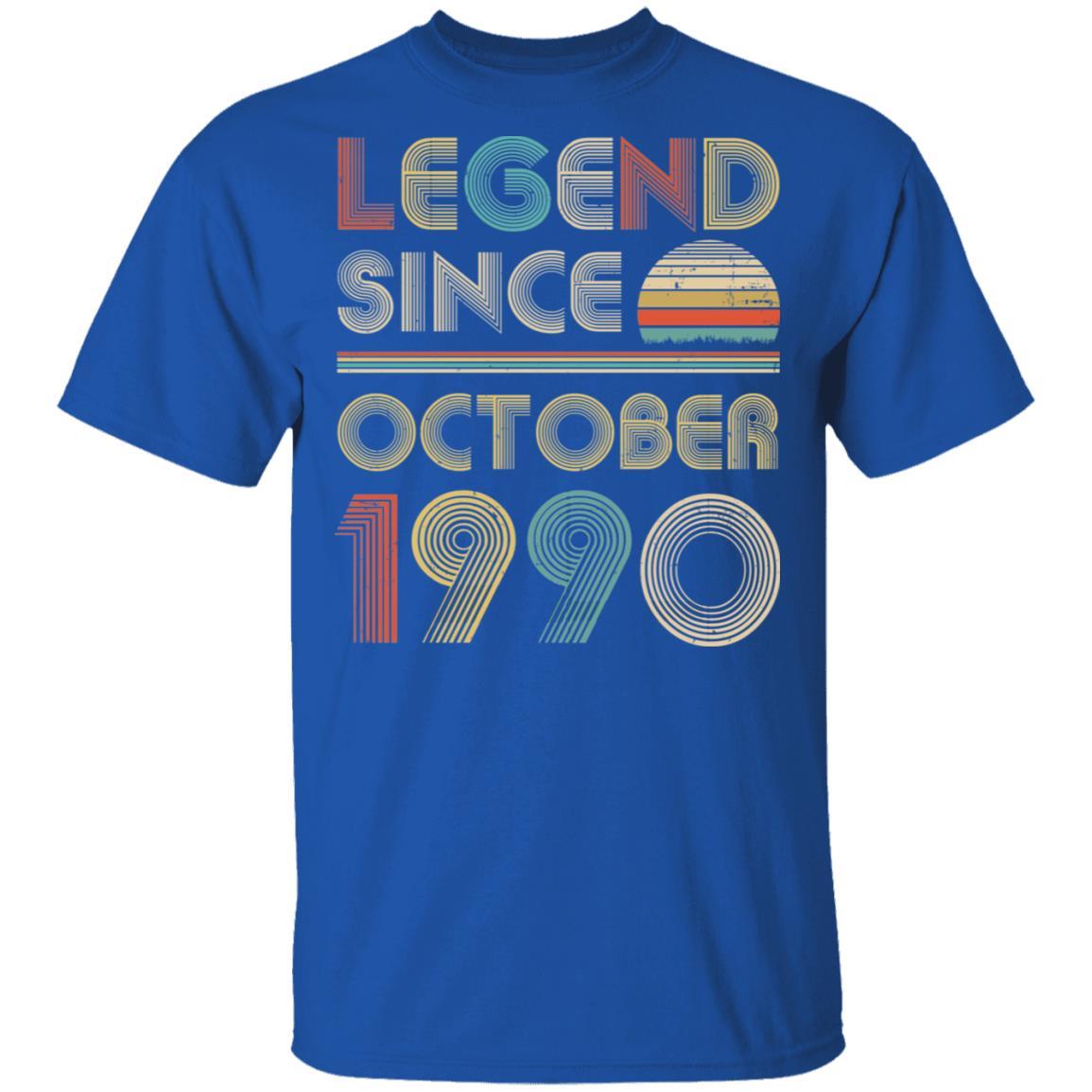 Legend Since October 1990 Vintage 31th Birthday Gifts-T-Shirt & Hoodie-Classic T-Shirt-Royal