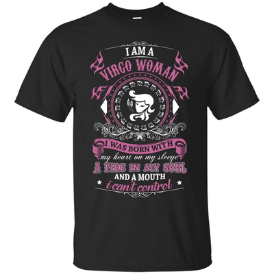 I Am A Virgo Woman I Was Born With My Heart On My Sleeve-T-Shirt & Hoodie-Classic T-Shirt-Black