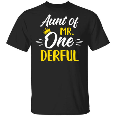 Aunt Of Mr Onederful 1st Birthday Party Costumes Gifts-T-Shirt & Hoodie-Classic T-Shirt-Black