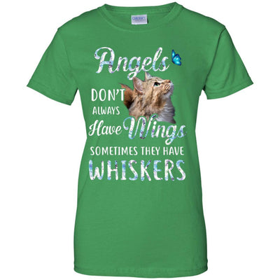 Angels Don't Always Have Wings Sometimes They Have Whiskers-T-Shirt & Tank Top-Women's T-Shirt-Irish Green