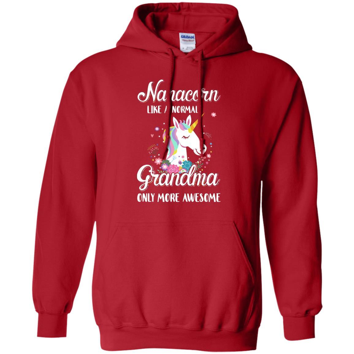 Nanacorn Like A Normal Nana Only More Awesome-T-Shirt & Hoodie-Pullover Hoodie-Red