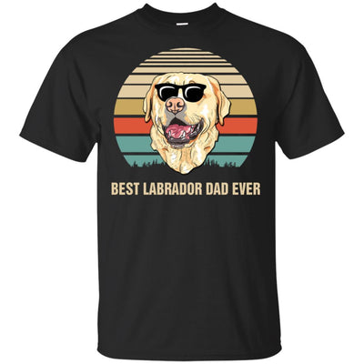 Vintage Labrador Dad Gifts Best Labrador Dad Ever-T-Shirt & Hoodie-Classic T-Shirt-Black