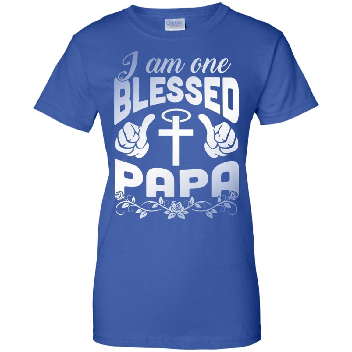 I Am One Blessed Papa-T-Shirt & Hoodie-Women's T-Shirt-Royal