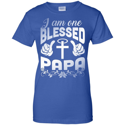 I Am One Blessed Papa-T-Shirt & Hoodie-Women's T-Shirt-Royal