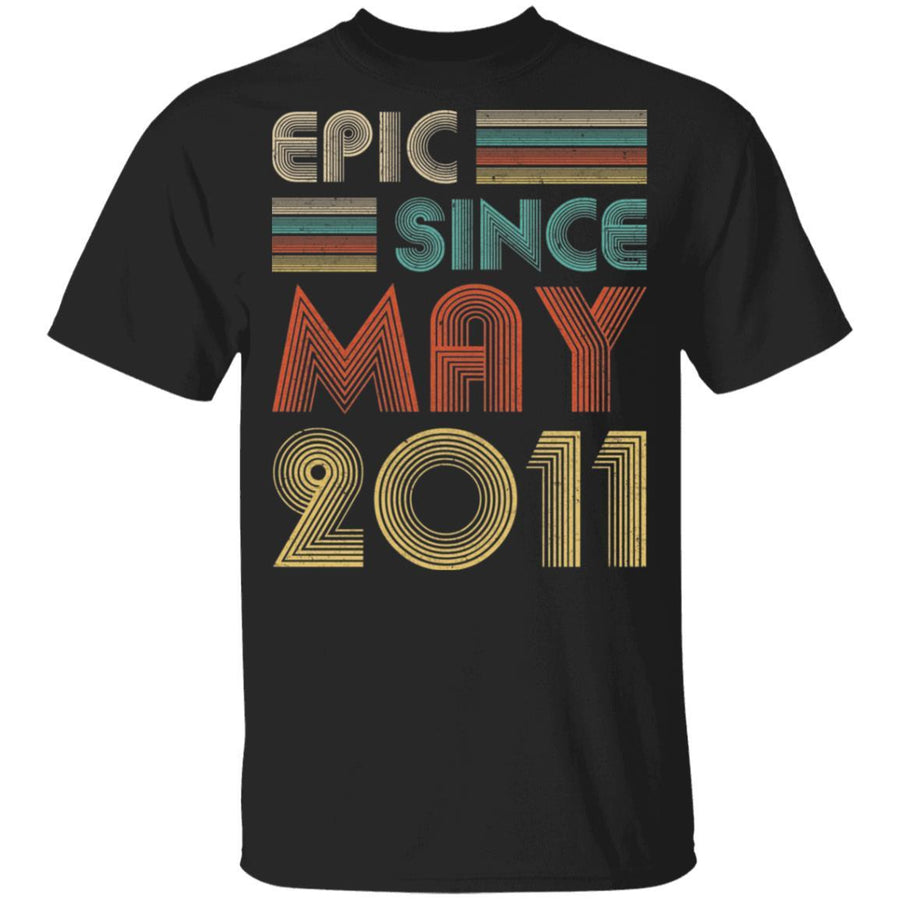 Epic Since May 2011 Vintage 10th Birthday Gifts Youth-Youth Shirt-Youth T-Shirt-Black