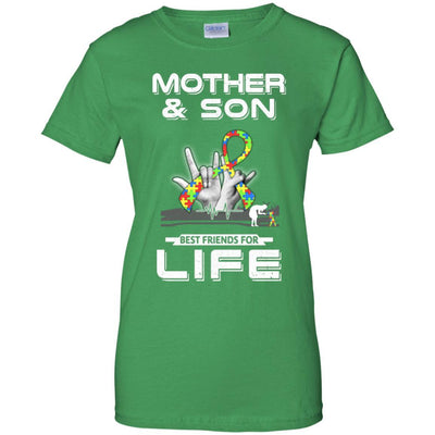 Mother And Son Best Friends For Life Autism Awareness-T-Shirt & Hoodie-Women's T-Shirt-Irish Green