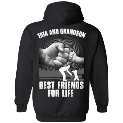 Tata And Grandson Best Friends For Life-T-Shirt & Hoodie-Pullover Hoodie-Black