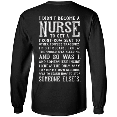 I Didn't Become A Nurse-T-Shirt & Hoodie-Long Sleeve T-Shirt-Black