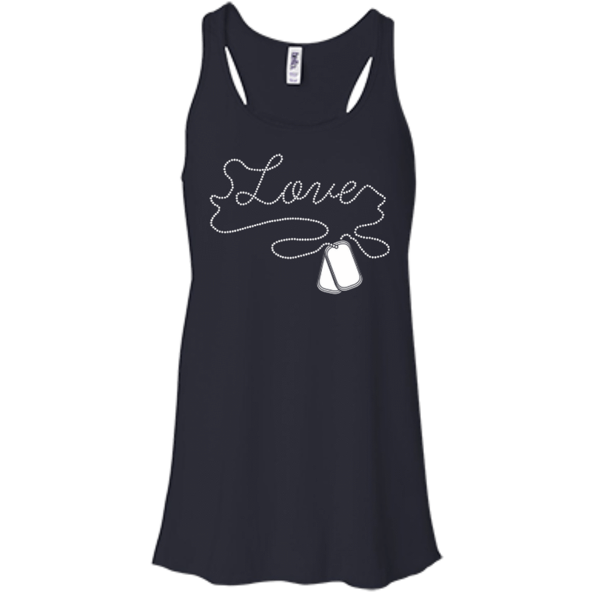 I'm A Soldier Love Military-T-Shirt & Hoodie-Women's Flowy Racerback Tank-Midnight