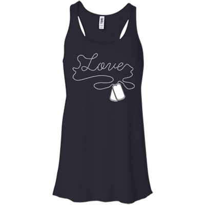 I'm A Soldier Love Military-T-Shirt & Hoodie-Women's Flowy Racerback Tank-Midnight