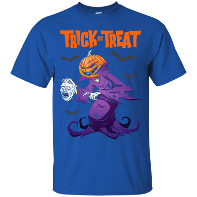 Trick Or Treat Pumpkin Zombie Halloween-T-Shirt & Hoodie-Classic T-Shirt-Royal