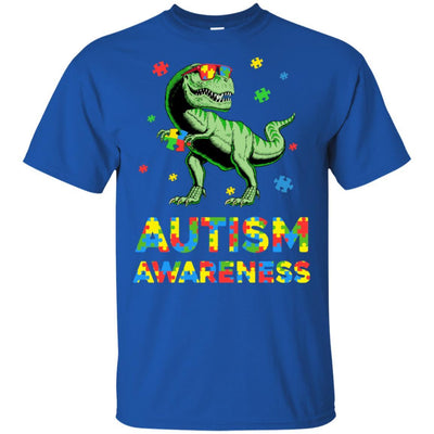 Dinosaur Puzzle Autism Awareness For Boys Girls-T-Shirt & Hoodie-Classic T-Shirt-Royal