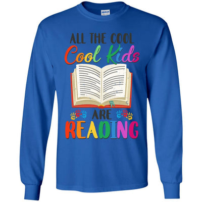 All The Cool Kids Are Reading Book Lover Gifts Youth-Youth Shirt-Youth Long Sleeve T-Shirt-Royal
