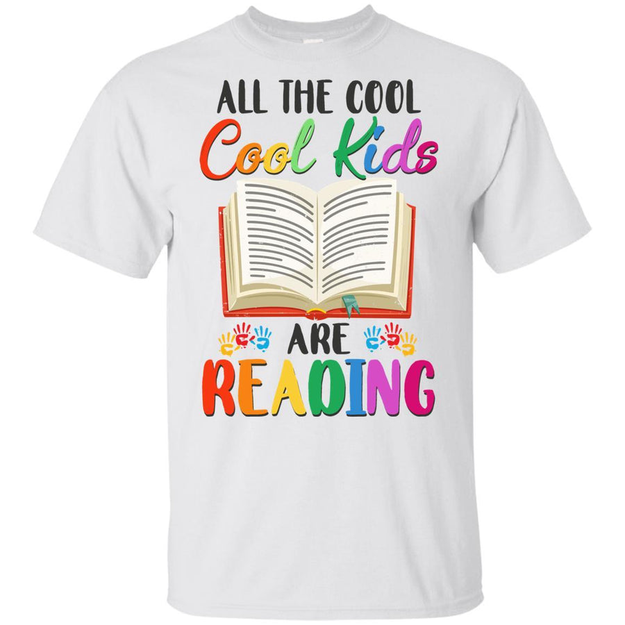 All The Cool Kids Are Reading Book Lover Gifts Youth-Youth Shirt-Youth T-Shirt-White