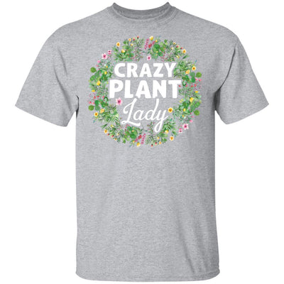 Crazy Plant Lady Funny Gardener Gardening Gifts Women-T-Shirt & Hoodie-Classic T-Shirt-Sport Grey