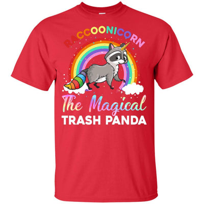 Racoonicorn Raccoon Unicorn Trash Panda For Kid Girls Youth-Youth Shirt-Youth T-Shirt-Red