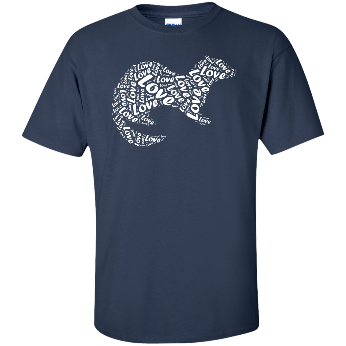 I Love Ferret-T-Shirt & Hoodie-Classic T-Shirt-Navy