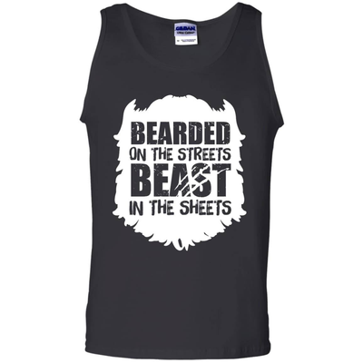 Bearded On The Streets Beast In The Sheets-T-Shirt & Hoodie-Unisex Tank-Black