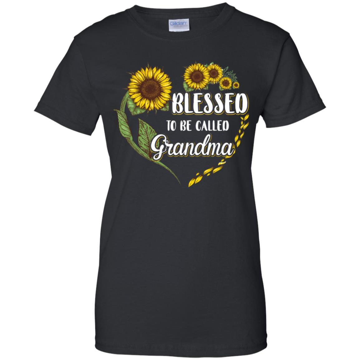Blessed To Be Called Grandma Sunflower Mothers Day Gift-T-Shirt & Tank Top-Women's T-Shirt-Black