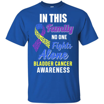 In This Family No One Fights Bladder Cancer Alone-T-Shirt & Hoodie-Classic T-Shirt-Royal