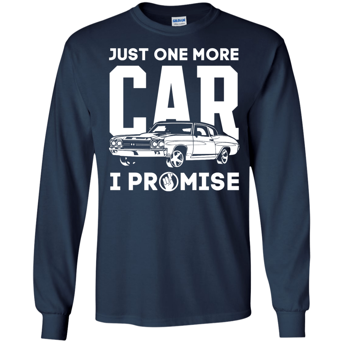 Just One More Car I Promise-T-Shirt & Hoodie-Long Sleeve T-Shirt-Navy