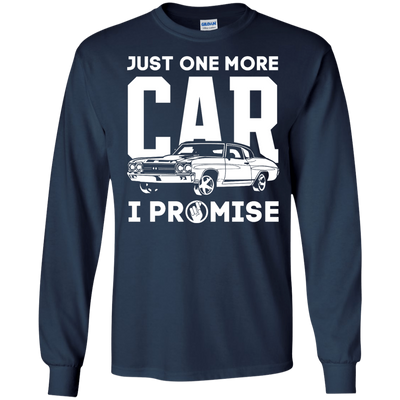 Just One More Car I Promise-T-Shirt & Hoodie-Long Sleeve T-Shirt-Navy