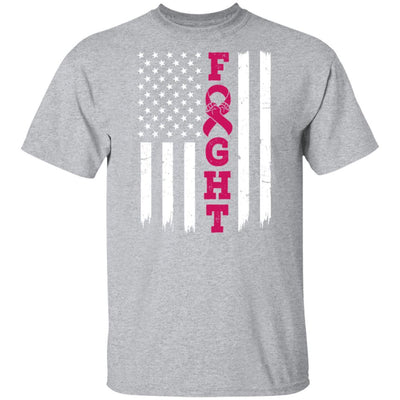 Multiple Myeloma Awareness American Flag Distressed-T-Shirt & Hoodie-Classic T-Shirt-Sport Grey