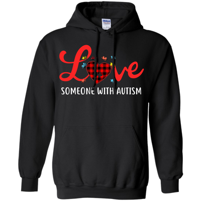 Love Someone With Autism-T-Shirt & Hoodie-Pullover Hoodie-Black