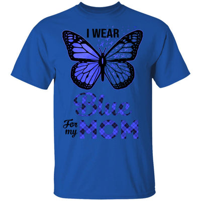 I Wear Blue For My Mom Butterfly Colon Prostate Cancer-T-Shirt & Hoodie-Classic T-Shirt-Royal
