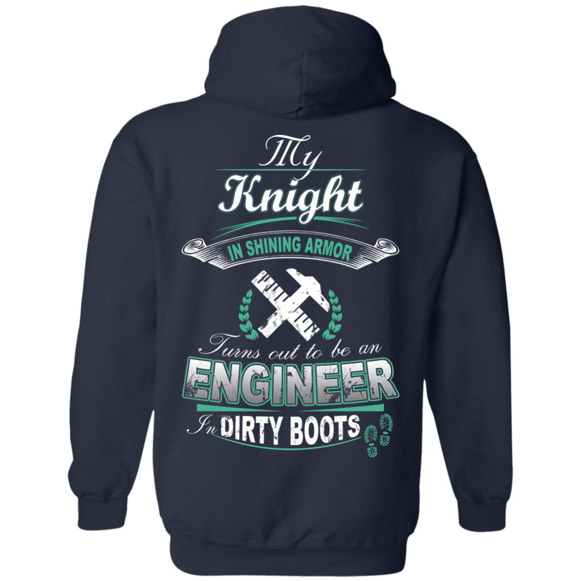 Turns out to be a Engineer In Dirty Boots-T-Shirt & Hoodie-Pullover Hoodie-Navy