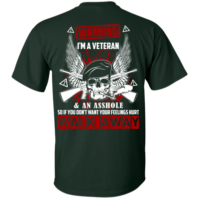 I'm A Veteran And An A**hole-T-Shirt & Hoodie-Classic T-Shirt-Forest Green